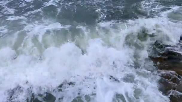 Vlny Oceánu Panoramatický Výhled — Stock video