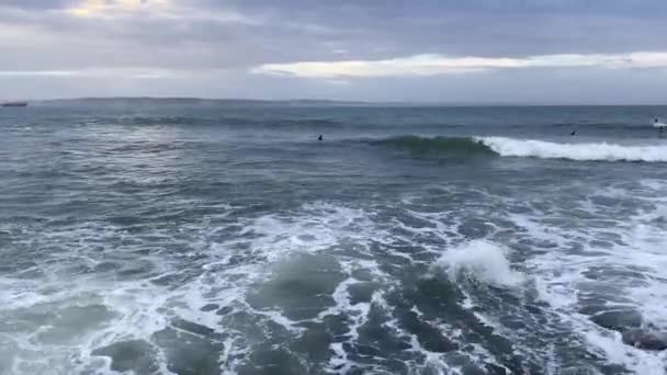 Vlny Oceánu Panoramatický Výhled — Stock video