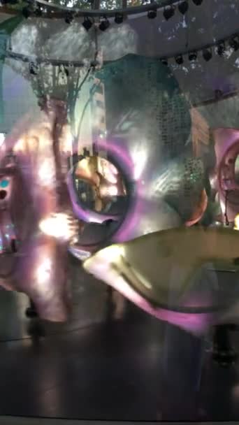 Seaglass Carousel Battery Park Нижньому Манхеттені Нью Йорк Нью Йорк — стокове відео