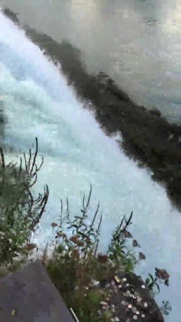 美国纽约州尼亚加拉河上的尼亚加拉瀑布 — 图库视频影像