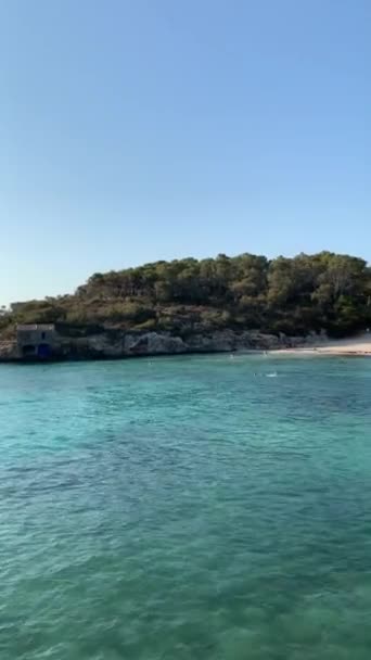 Vistas Panorámicas Mar Azul Brillante Mallorca Mallorca Islas Baleares España — Vídeos de Stock