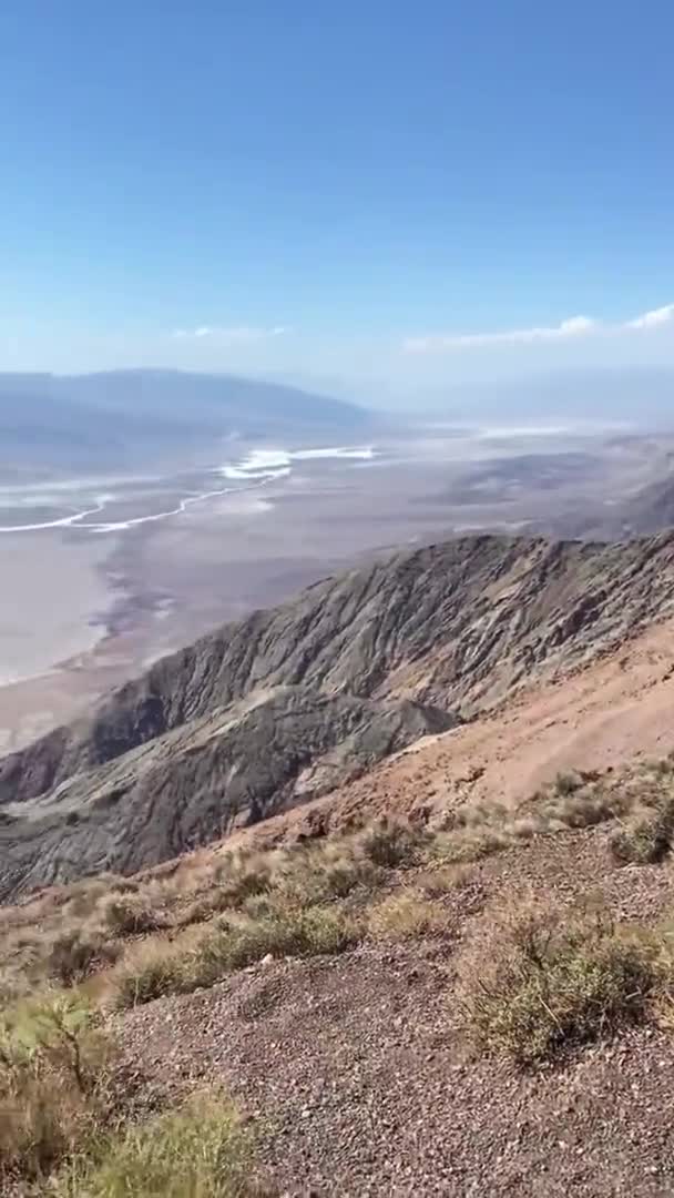 Death Valley Kalifornien Berg Och Öken Bakgrund Amerikanska Nationalparker Djurliv — Stockvideo