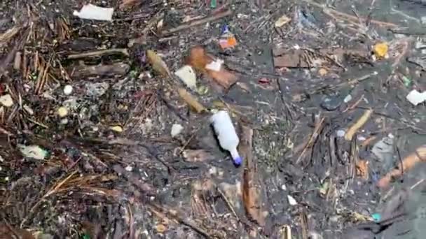 Óceáni Műanyagszennyezés Bolygószennyezés Ökológiai Katasztrófa Nyc Usa — Stock videók
