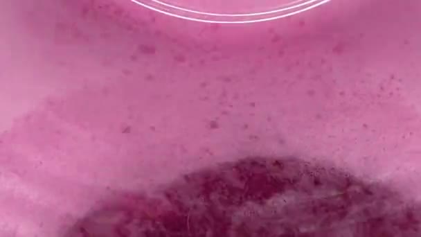 Espuma Rosa Brillante Tambor Lavadora Fondo Líquido Abstracto Textura Fucsia — Vídeos de Stock