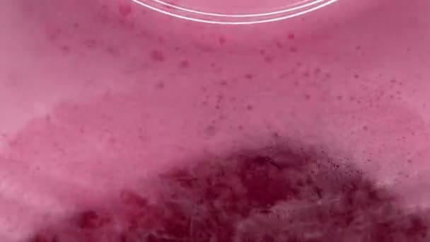 Espuma Rosa Brilhante Tambor Máquina Lavar Roupa Fundo Líquido Abstrato — Vídeo de Stock