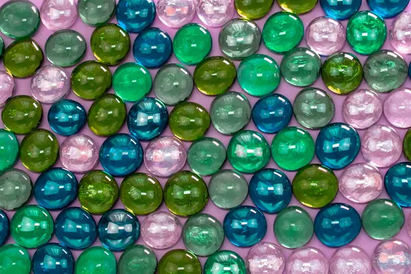 Perles Verre Multicolores Comme Fond Gros Plan Photo — Photo
