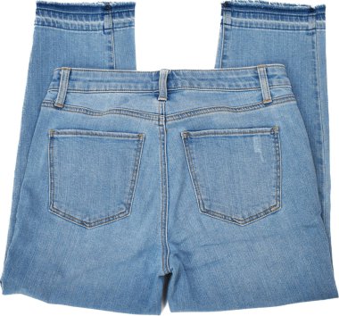 Beyaz arkaplanda mavi kot