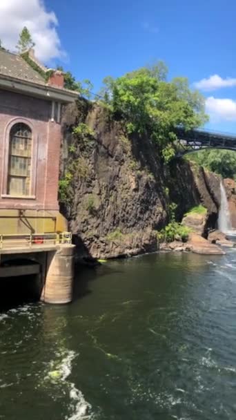Utsikt Över Ithacafallen New York Vattenfall Höst — Stockvideo