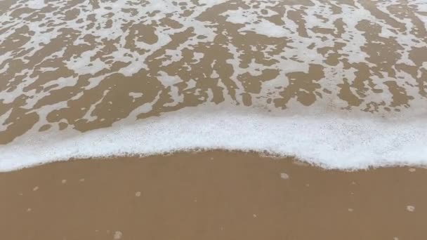 Playa Del Océano Atlántico Invierno Hermoso Paisaje Nublado Paisaje Dramático — Vídeos de Stock