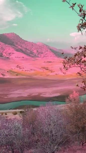 Каліфорнійський Фон Пагорбів Вид Гори Долині Природний Пейзаж Дика Природа — стокове відео