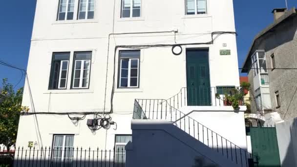 Maisons Typiques Dans Centre Historique Oeiras Portugal — Video