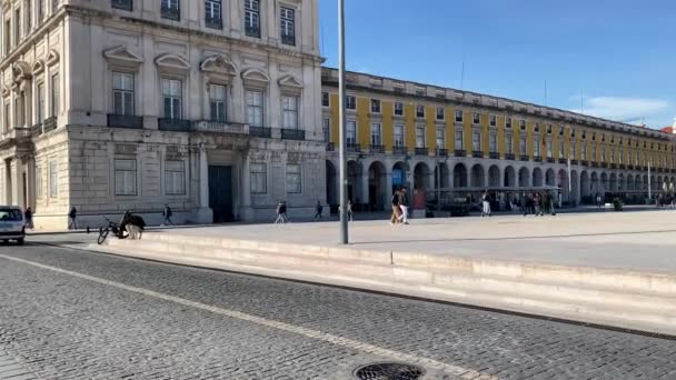 Вид Дорогу Автомобілями Лісабоні Португалія — стокове відео