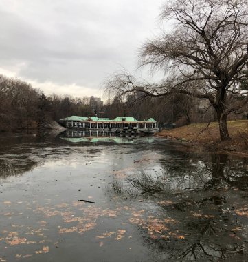 Lake in Central Park, Manhattan, New York City, ABD.