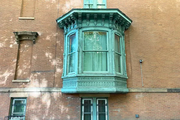 stock image Vintage window on a building in New York City, USA.