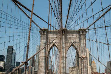 New York 'taki Brooklyn Köprüsü, Amerika Birleşik Devletleri.