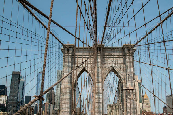 Brooklyn Bridge in New York City, United States of America.