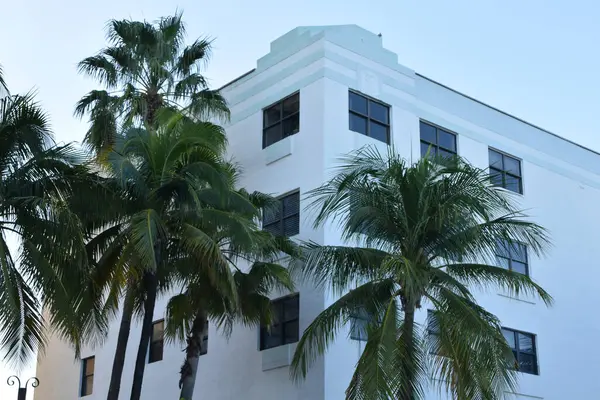 Ocean drive in Miami Beach, Florida. Art Deco architecture in South Beach is one of the main tourist attractions in Miami.