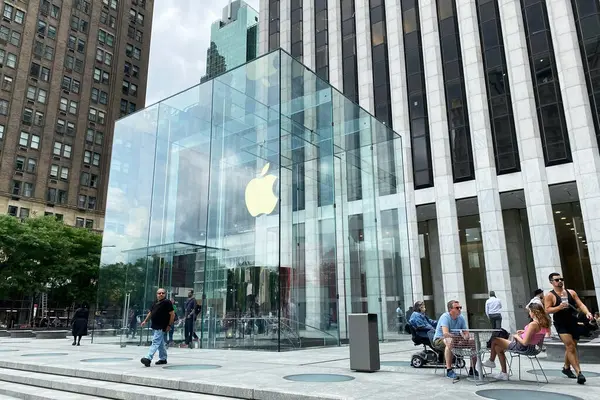 Apple Store Manhattan New York Apple Inc Una Multinazionale Americana — Foto Stock