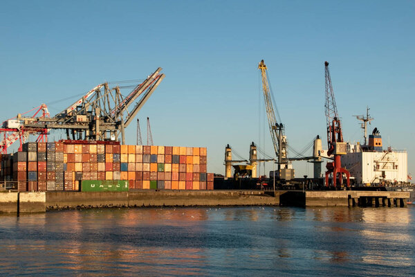 Container terminal in the port of Lisbon