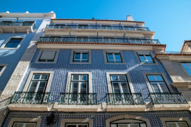 Lizbon, Portekiz 'de tipik bir evin dış görünüşü.