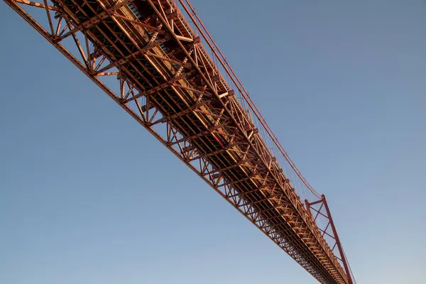 Détail Célèbre Pont Abril Lisbonne Portugal — Photo
