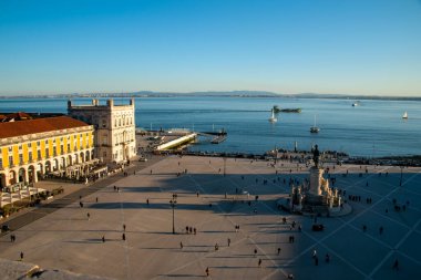 Lizbon, Portekiz 'in panoramik manzarası