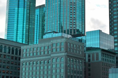  finans bölgesi içinde modern gökdelenler.