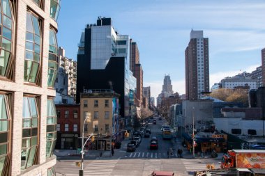 New York sokaklarının manzarası.