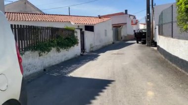 Portekiz 'in tarihi merkezi Oeiras' taki tipik evler