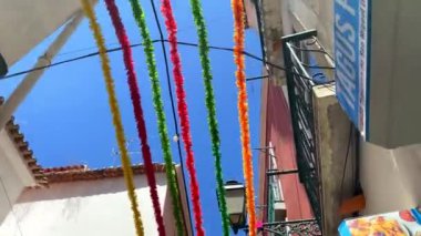 Lizbon, Portekiz 'in renkli sokakları