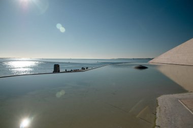 Portekiz, Lizbon 'daki Tagus Nehri' nin setinin manzarası