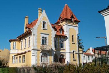 Litvanya 'nın Vilnius kasabasında eski bir ev..