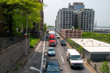 Brooklyn karayolu trafiği, New York, Brooklyn Heights, New York, ABD