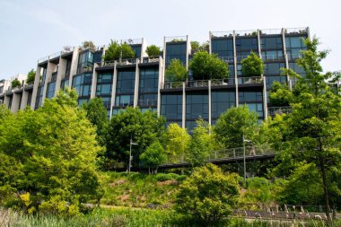 Brooklyn, New York, ABD şehir merkezindeki modern ofis binaları