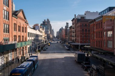 New York sokaklarında yaşayan insanlar, Manhattan muhabirlik fotoğrafçılığı, modern şehir manzarası, Manhattan, NYC, New York, ABD