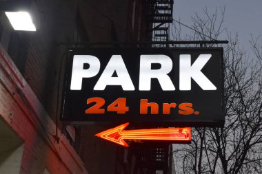 24 saat park tabelası, Manhattan, New York