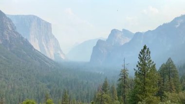 Yosemite Ulusal Parkı 'ndaki El Capitan manzarası