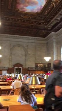 New York Şehir Kütüphanesi, 5. Cadde, Manhattan, NYC, New York, ABD