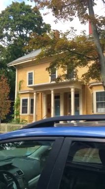 Geleneksel evler tipik olarak Amerika Birleşik Devletleri 'nin New York kırsal kesimine aittir. New York, ABD, 12 Eylül 2023