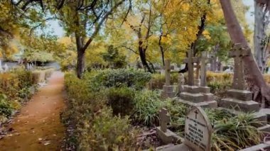 Etrafı mezarlarla çevrili tenha bir mezar, Lizbon, Portekiz