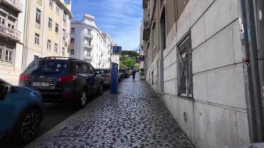 Lisbon caddesi manzarası, bölgeyi ziyaret edenler, popüler siteler.