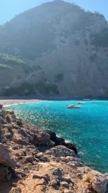 Balear Adaları, Mallorca, İspanya 'da geniş bir okyanus manzarası.