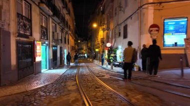 Lizbon şehir simgelerinde ay ışığı turu. Lizbon, Portekiz