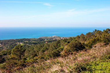 İtalya 'nın Sardunya adasının panoramik manzarası.