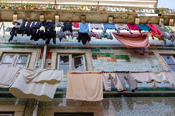 Eski Essaouira, Fas 'taki çamaşır ipinde asılı çamaşırhane.