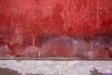 Kırmızı grunge duvar dokusu arka plan. Dizaynınız için Grunge dokusu, yıpranmış Kırmızı Duvar