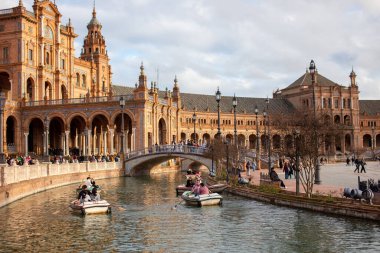 İspanya, Seville 'deki Plaza de Espana