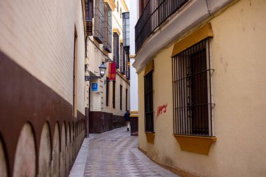 Street in the city of Seville, Spain clipart