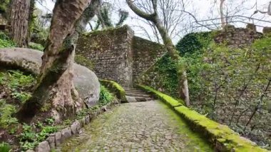 Fas Şatosu Sintra Portekiz UNESCO 'da tarihi yürüyüş