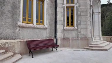 Sintra Portekiz 'deki Biester Sarayı bahçesinin seyahat filmi